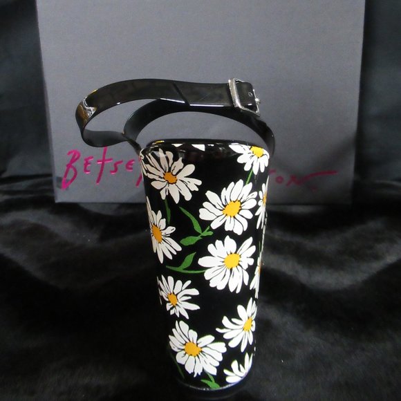 Betsey Johnson Black and White Floral Platform Sandals - Picture 5 of 13